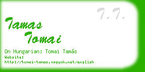 tamas tomai business card